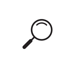 Magnifying icon vector logo design template