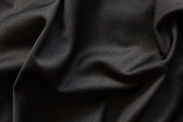 Fototapeta premium Black fabric luxury cloth texture pattern background
