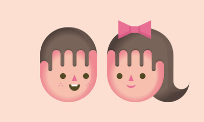 Clap Your Hands Kid, Boy and Girl Illustration 