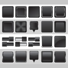 collection of button template