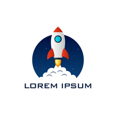 Space Rocket Logo Template