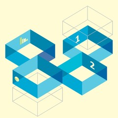 Obraz premium cube geometric infographic