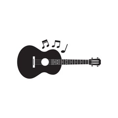 Plakat silhouette of guitar
