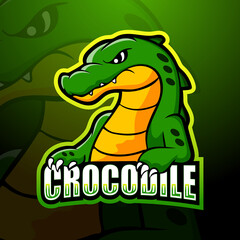 Crocodile mascot esport logo design