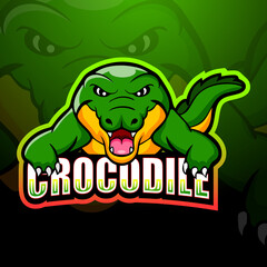 Crocodile mascot esport logo design