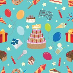 set of birthday icons