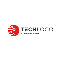 technology logo, modern design template.