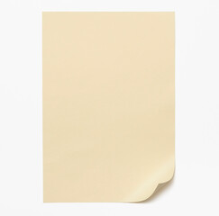 sheet of paper isolated on white
