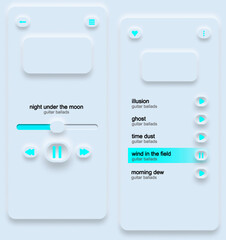 neomorphism illustration in minimal colors