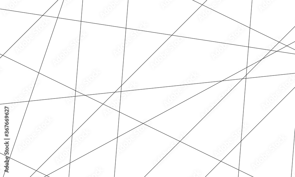 Poster abstract white background with random black lines