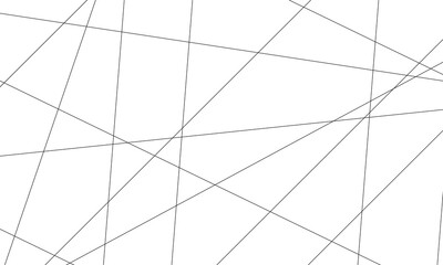 Abstract white background with random black lines