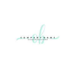 O B OB Initial handwriting and signature logo design with circle. Beautiful design handwritten logo for fashion, team, wedding, luxury logo.