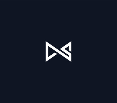 letter CS geometric logo design template 