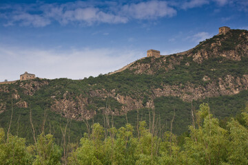 Fototapeta premium Simatai a section of the Great Wall of China located in the north of Miyun County, 120 km northeast of Beijing,