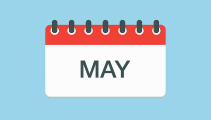 Vector icon day calendar, spring month May
