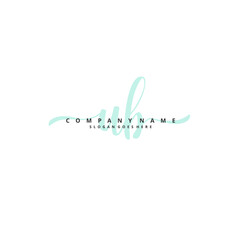 U B UB Initial handwriting and signature logo design with circle. Beautiful design handwritten logo for fashion, team, wedding, luxury logo.