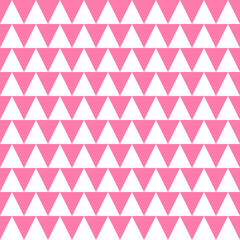 Pink and white triangles seamless pattern. Vector illustration.