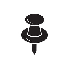 Push pin icon vector