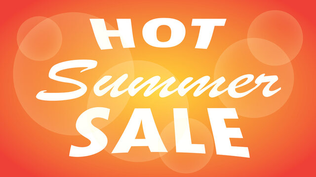 Hot summer sale banner, business and commerce concept.