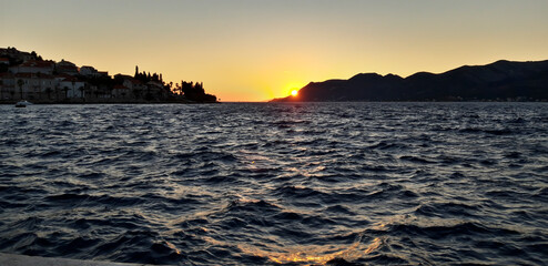 Obraz premium Sunset At Adriatic Sea Croatia