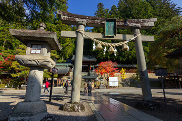 Sakuramaya Hachimangu Shrine temple in Takayama (Japan)