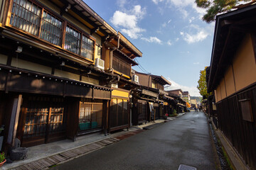 Famous street in Takayama (Japan)