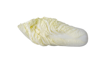 One Chinese cabbage was placed on a white background.