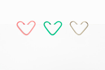 paper clip set isolated on white background
