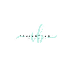 Obraz premium V B VB Initial handwriting and signature logo design with circle. Beautiful design handwritten logo for fashion, team, wedding, luxury logo.
