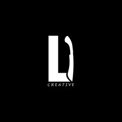 Machete concept simple flat U letter logo design