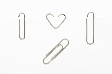 paper clip set isolated on white background
