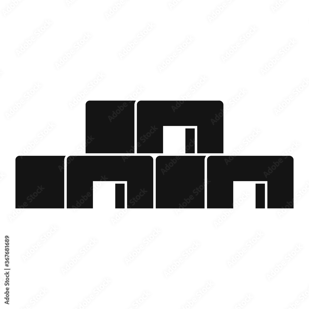 Poster construction blocks icon. simple illustration of construction blocks vector icon for web design isol