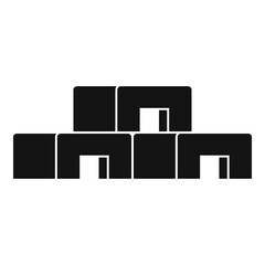 Construction blocks icon. Simple illustration of construction blocks vector icon for web design isolated on white background