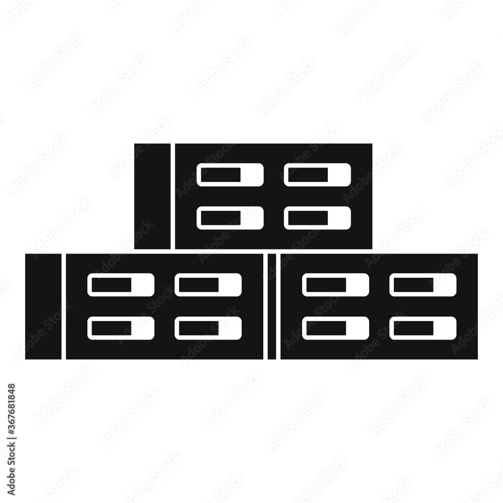 Poster cement block icon. simple illustration of cement block vector icon for web design isolated on white 