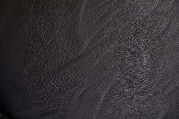 black leather texture seamless. High-resolution texture of folds. black calf leather