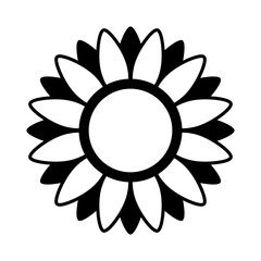 Bright sunflower icon. Simple illustration of bright sunflower vector icon for web