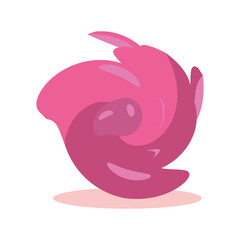 pink twirl abstract vector illustration