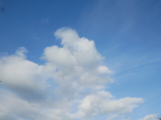 Naklejka na ściany i meble white clouds in the blue sky.
