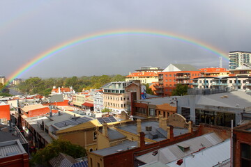 rainbow over Adelaide, Australia