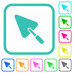 Trowel vivid colored flat icons