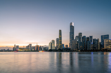 Fototapeta na wymiar Guangzhou city night view, China