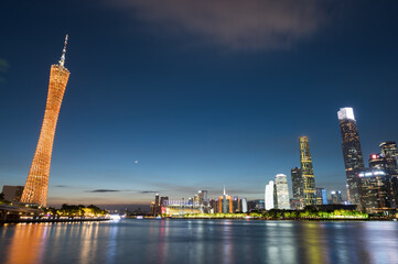 Obraz premium Guangzhou city night view, China