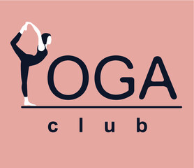Vector logotype of yoga club