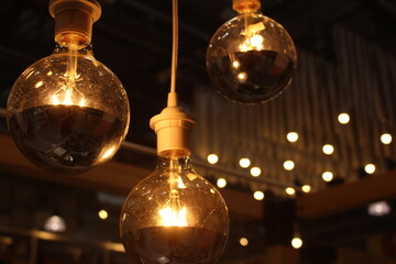 Fototapeta na wymiar light bulb on the ceiling