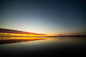 sunrise at lake M&uuml;ritz