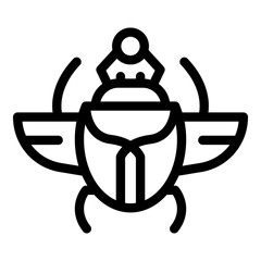 Scarab beetle africa icon. Outline scarab beetle africa vector icon for web design isolated on white background