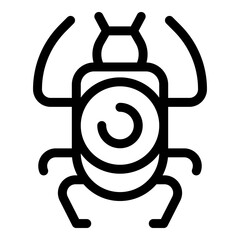Culture scarab beetle icon. Outline culture scarab beetle vector icon for web design isolated on white background