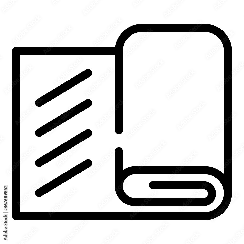 Poster textile material icon. outline textile material vector icon for web design isolated on white backgro