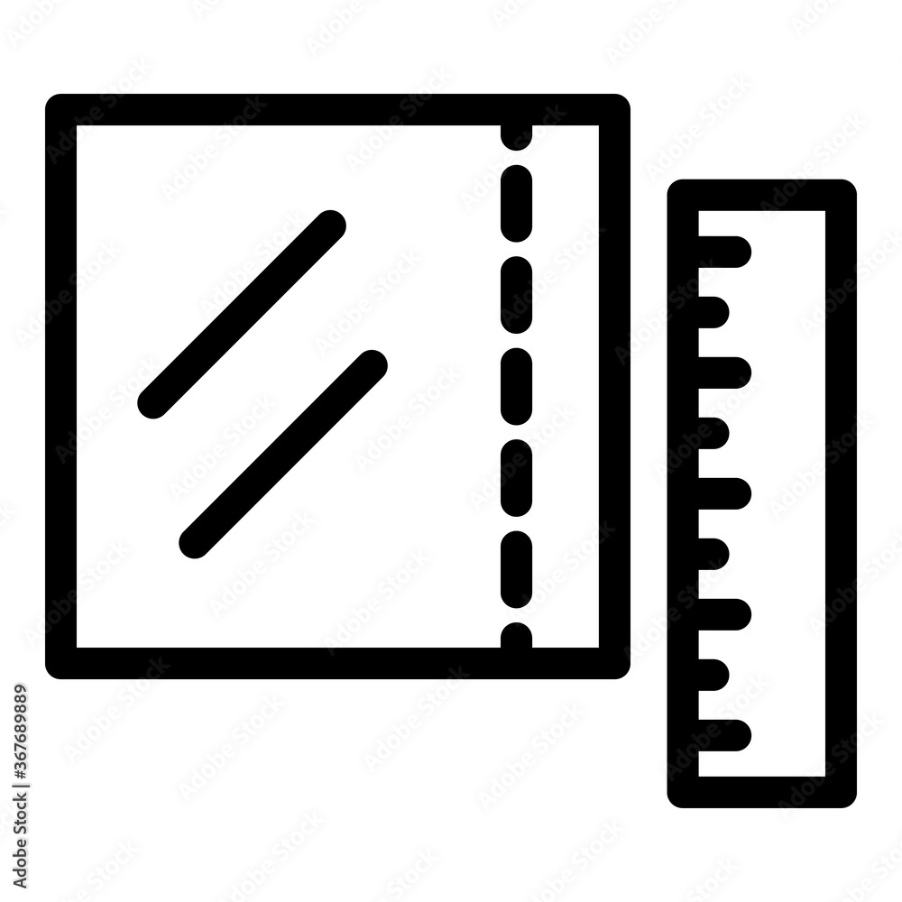 Poster textile measurement icon. outline textile measurement vector icon for web design isolated on white b