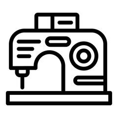 Modern sewing machine icon. Outline modern sewing machine vector icon for web design isolated on white background
